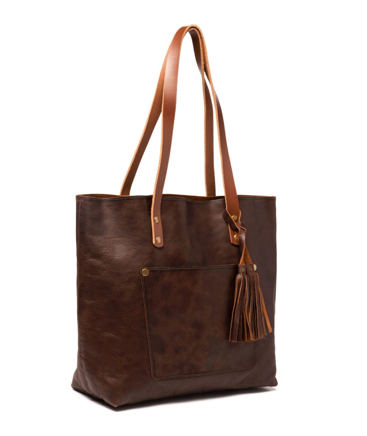 Classic Leather Tote Coffee Brown-Tote Bag-Belle & Bloom-S-Urbanheer