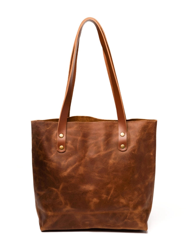 Classic Leather Tote Saddle Brown-Tote Bag-Belle & Bloom-S-Urbanheer