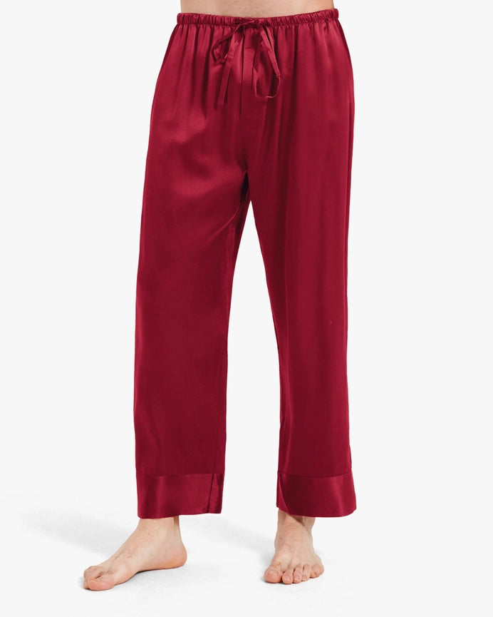 Classic Silk Pajamas - For Men Claret-Pajamas-MommeSilk-XS-Claret-Urbanheer