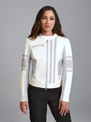 Claudine Leather Racer Jacket Bright White-Jacket-Blanc Noir-S-Bright White-Urbanheer