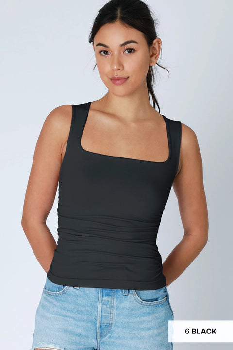 Clean Line Square Shirred Top-Top-NIKIBIKI-One Size-06 Black-Urbanheer