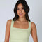 Clean Line Square Shirred Top-Top-NIKIBIKI-One Size-2230 Pistachio Cream-Urbanheer