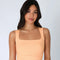 Clean Line Square Shirred Top-Top-NIKIBIKI-One Size-2232 Papaya-Urbanheer