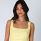 Clean Line Square Shirred Top-Top-NIKIBIKI-One Size-2233 Pale Lemon-Urbanheer