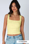 Clean Line Square Shirred Top-Top-NIKIBIKI-One Size-2233 Pale Lemon-Urbanheer