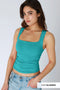 Clean Line Square Shirred Top-Top-NIKIBIKI-One Size-2237 Bluebird-Urbanheer