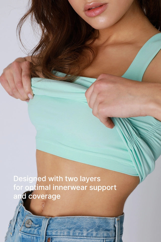 Clean Line Square Shirred Top-Top-NIKIBIKI-One Size-2229 Peachy Pink-Urbanheer