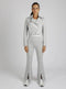 Cleo Cropped Ponte Moto Jacket-Jacket-Blanc Noir-XS-LT Heather Grey / Optic White-Urbanheer