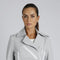 Cleo Cropped Ponte Moto Jacket-Jacket-Blanc Noir-XS-LT Heather Grey / Optic White-Urbanheer