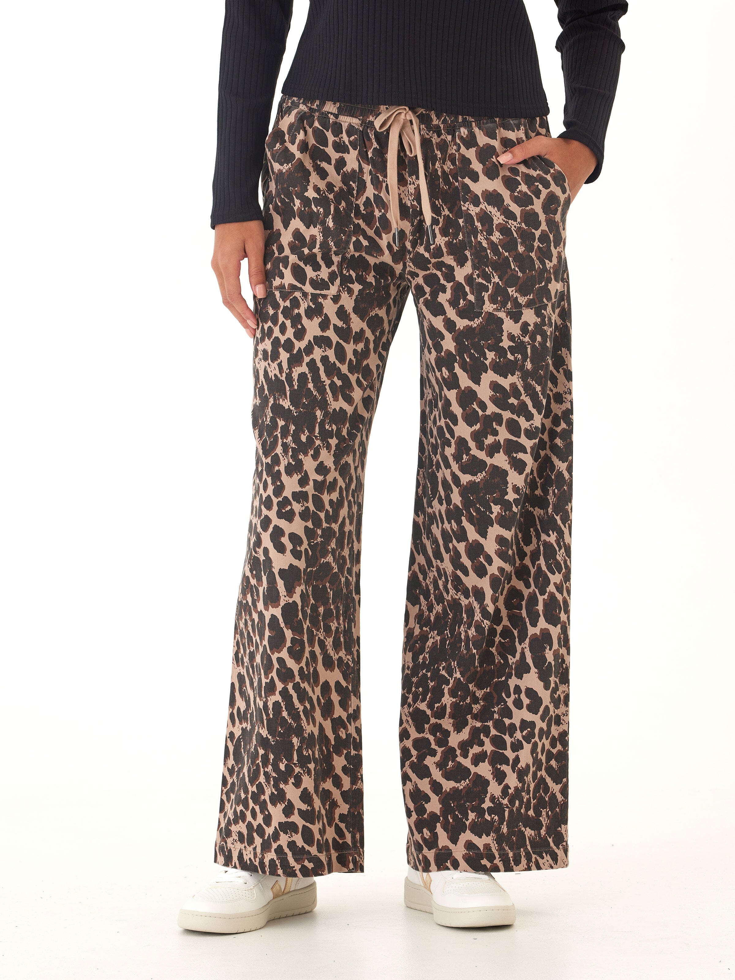 Cleo Stretch Twill Wide Leg Pant