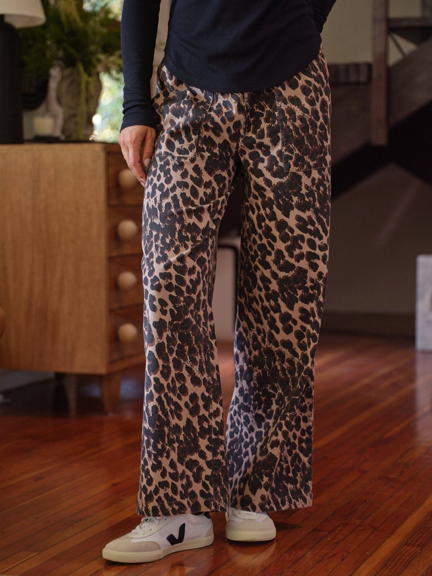 Cleo Stretch Twill Wide Leg Pant