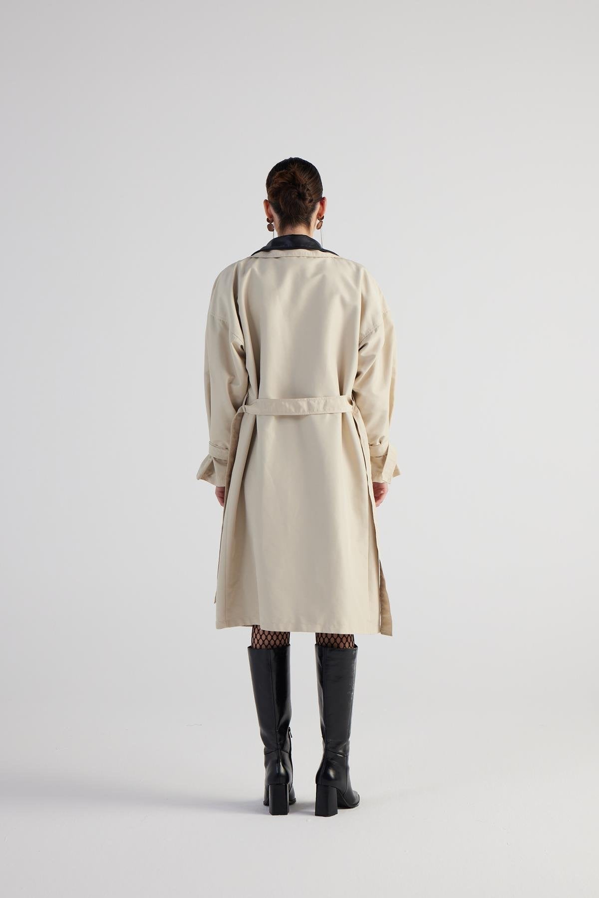Cloak Beige Maxi Trench Coat-Trench Coats-Buy Me Fur Ltd-Beige-One size-Polyester - Cotton Blend-Urbanheer
