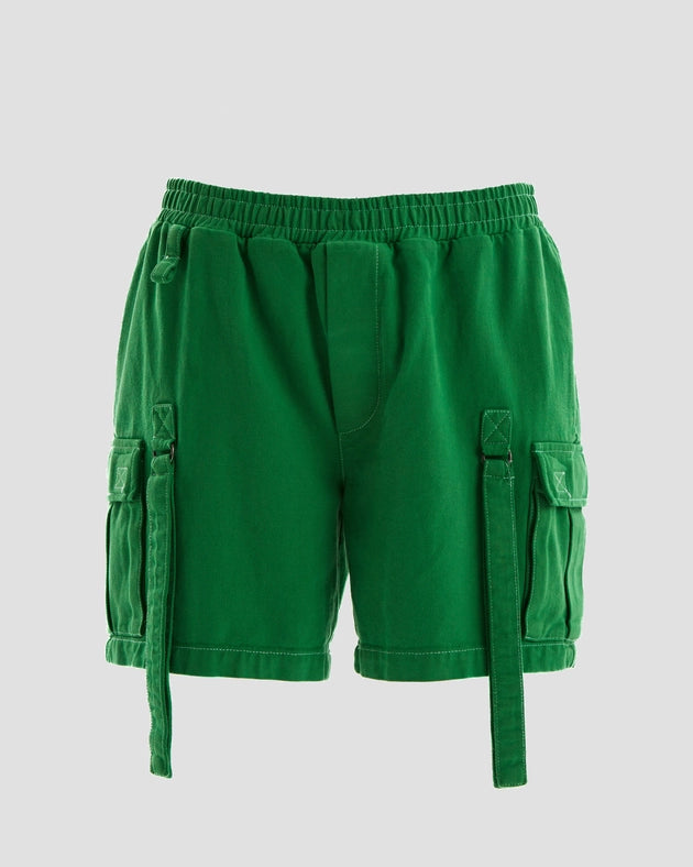 Clubland Co-Ord Technical Cargo Shorts in Green-Shorts-Heretic Nine-XS-Urbanheer