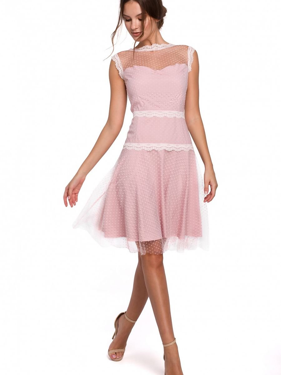 Cocktail dress women outfit 138689 Makover-Formal Dresses, Cocktail Dresses-Makover-pink-L-Urbanheer