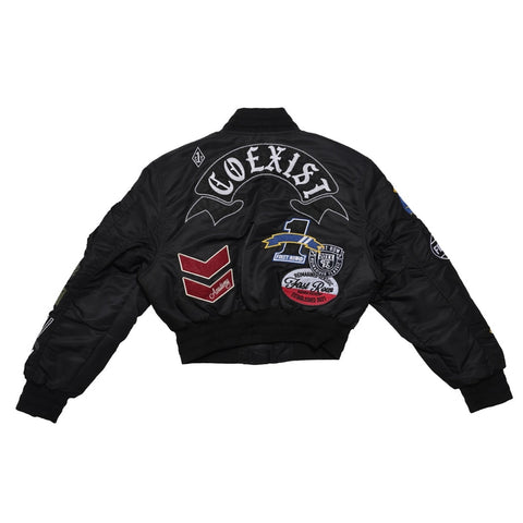 Coexist Multi Patches MA-1 Jacket Black-Jacket-First Row-S-Black-Urbanheer
