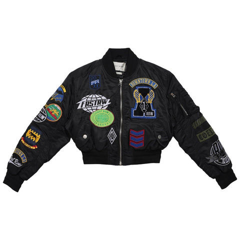Coexist Multi Patches MA-1 Jacket Black-Jacket-First Row-S-Black-Urbanheer