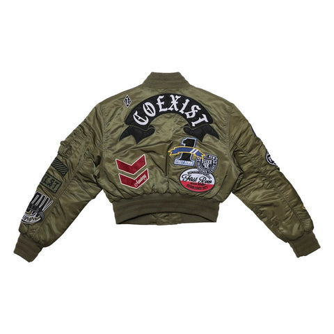 Coexist Multi Patches MA-1 Jacket Olive-Jacket-Vibrant M.i.U-S-Urbanheer