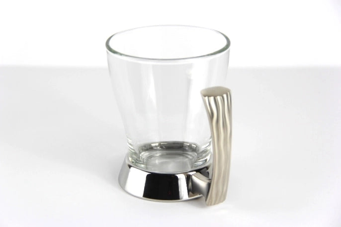 Coffee Tea Cups (Set of 6 )-Cups-Nouvelle Collections-Diameter (top): 3" Height: 4"-Silver-Urbanheer
