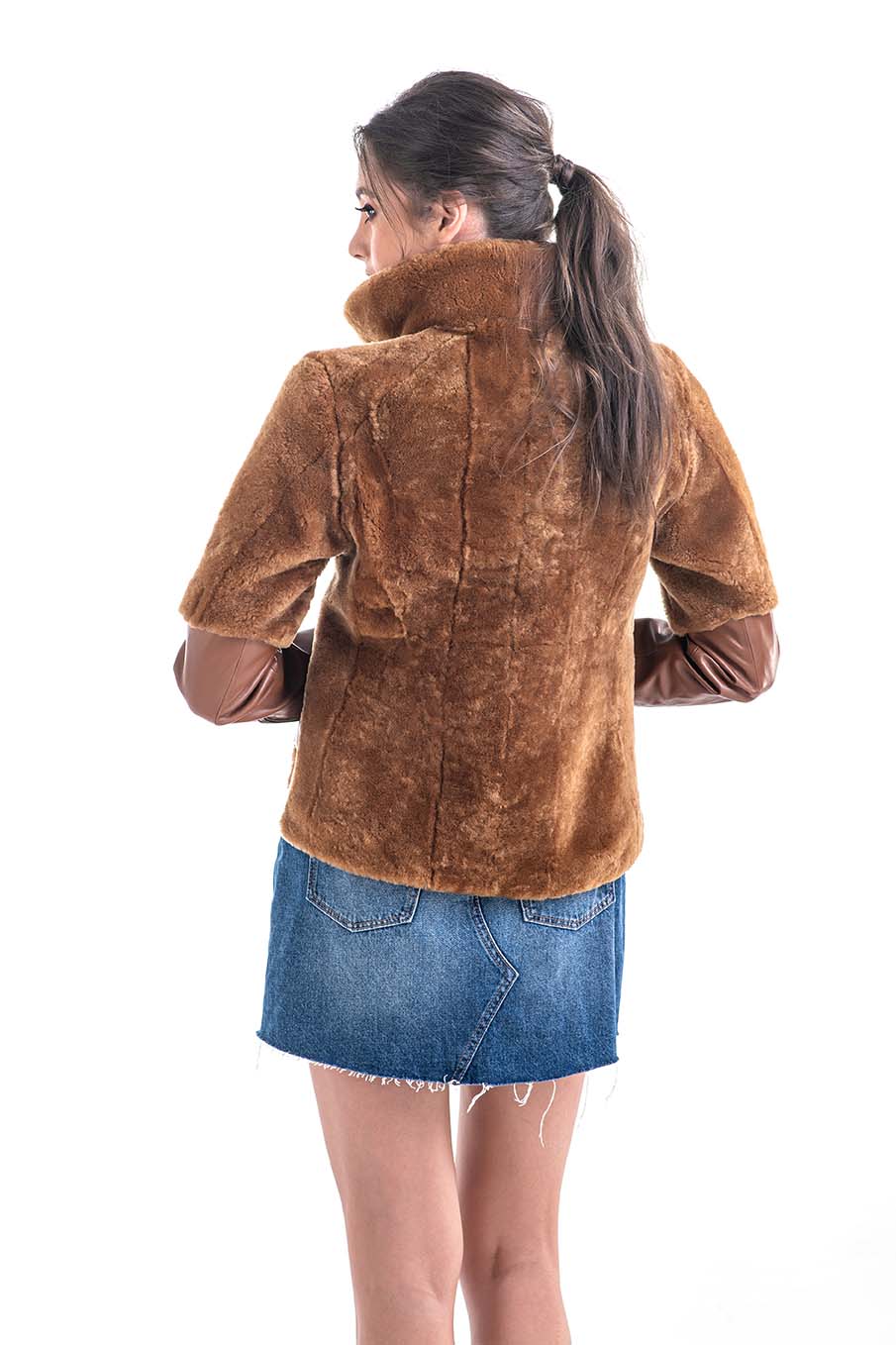 Cognac Lamb Shearling Leather Jacket-Leather Jackets-Buy Me Fur Ltd-Cognac-S-Shearling Leather-Urbanheer