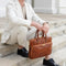 Cognac Leather Briefcase Laptop Bag - Orlando-Tote Bag-Time Resistance-Cognac-Urbanheer