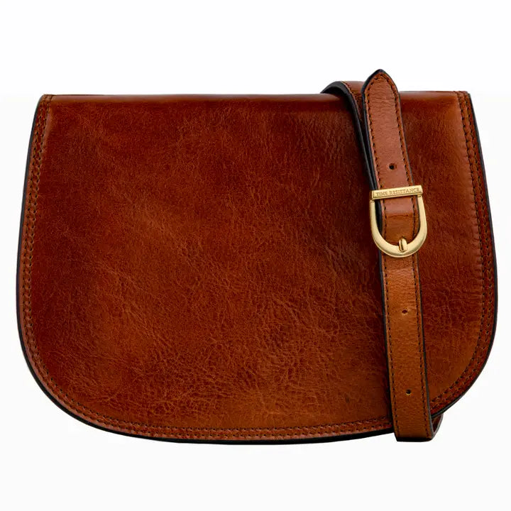 Cognac Leather Cross Body Bag - Moonfleet-Cross Body Bag-Time Resistance-Cognac-Urbanheer