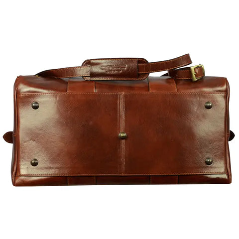 Cognac Leather Duffel Bag, Travel Bag - Wise Children-Duffel Bag-Time Resistance-Cognac-Urbanheer