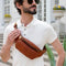 Cognac Leather Fanny Pack Belly Bag - Independent People-Fanny Pack-Time Resistance-Cognac-Urbanheer