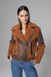 Cognac Shearling Leather Jacket-Leather Jackets-Buy Me Fur Ltd-Cognac-XS-Shearling-Urbanheer