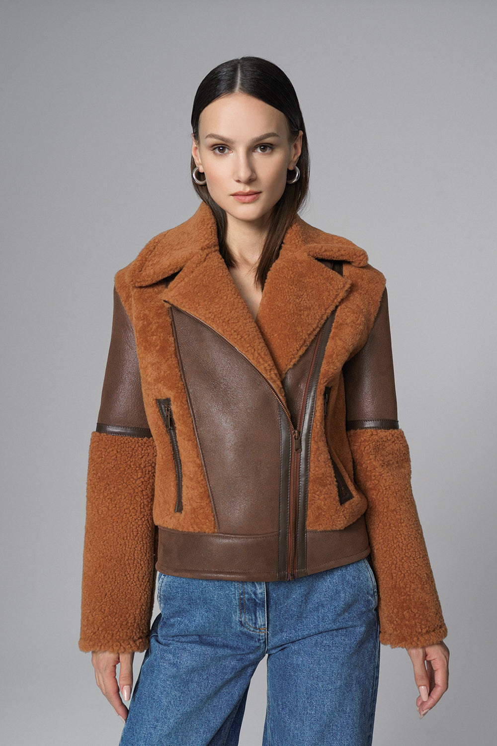 Cognac Shearling Leather Jacket-Leather Jackets-Buy Me Fur Ltd-Cognac-XS-Shearling-Urbanheer