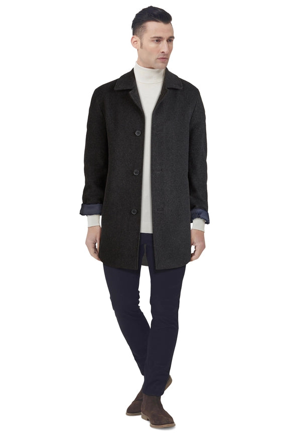 Cole Haan Classic Italian Wool Cashmere Topper Jacket-Topper-Cole Haan-S-BLACK-Urbanheer