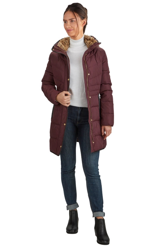 Cole Haan Down Coat Merlot-Coat-Cole Haan-XS-Urbanheer