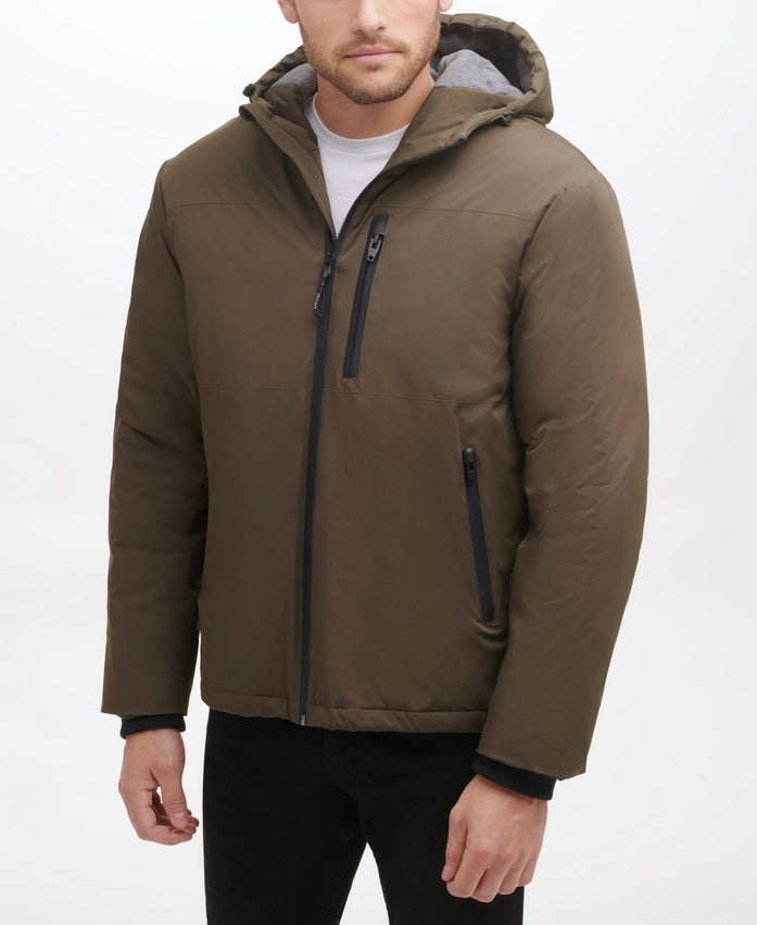 Cole Haan Hooded Fully Lined Windbreaker OLIVE-Windbreaker-Cole Haan-S-OLIVE-Urbanheer