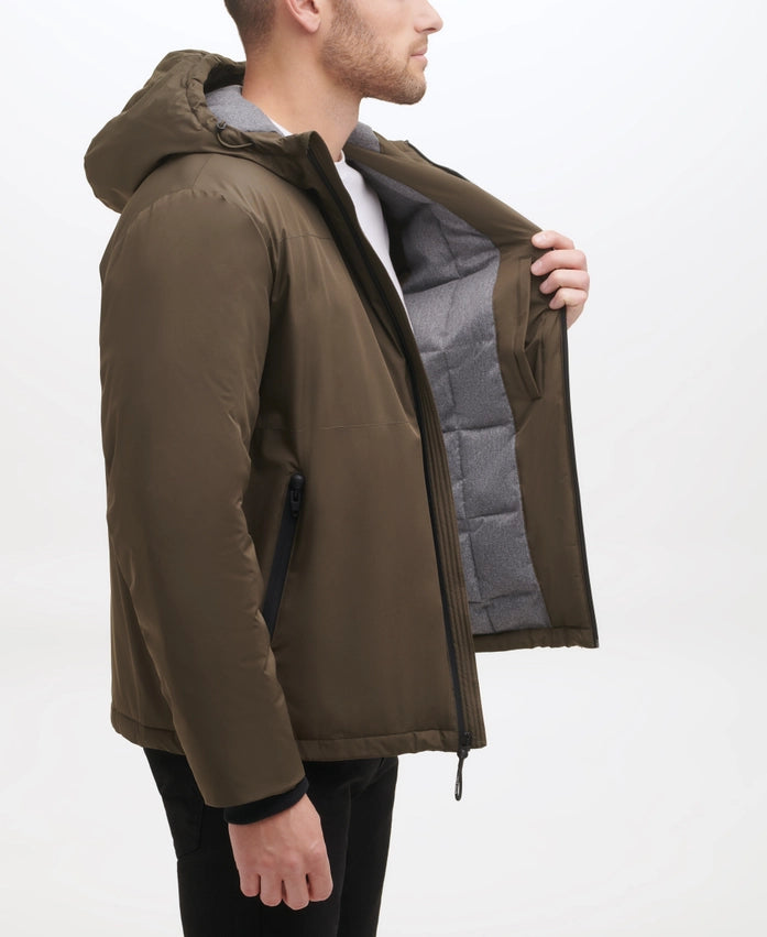 Cole Haan Hooded Fully Lined Windbreaker OLIVE-Windbreaker-Cole Haan-S-OLIVE-Urbanheer