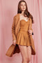 Collared Faux Suede Woven Midi Jacket Brown-Jacket-KIWI-S-Brown-Urbanheer