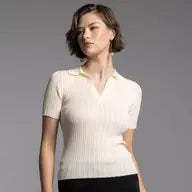 Collared Knit Top