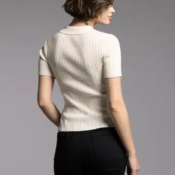 Collared Knit Top