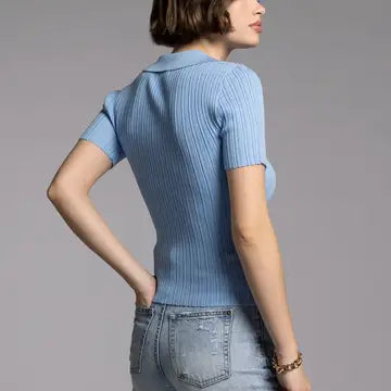 Collared Knit Top