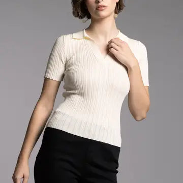 Collared Knit Top
