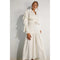 Collared Long Ruffle Sleeve Dress-Dress-Mulla-S-CREAM-Urbanheer