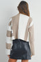 Color Block Mock Turtleneck Sweater TAUPE / IVORY-Sweater-BUTTERMELON-S-Urbanheer