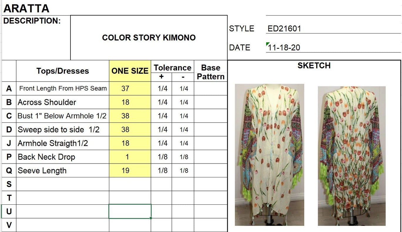 Color Story Kimono-Kimono-Aratta-OS-Mustard Floral-Urbanheer