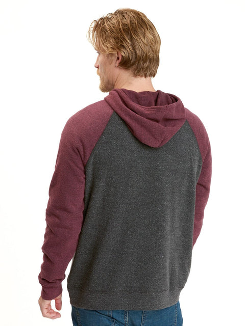 Colorblock Raglan Triblend Hoodie
