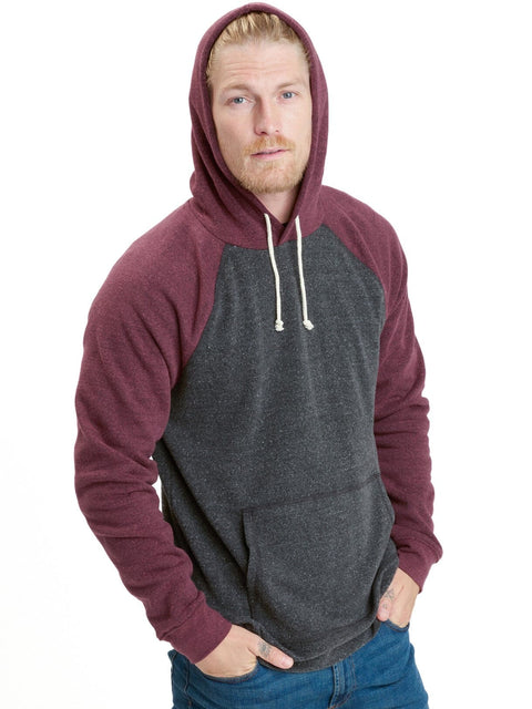 Colorblock Raglan Triblend Hoodie