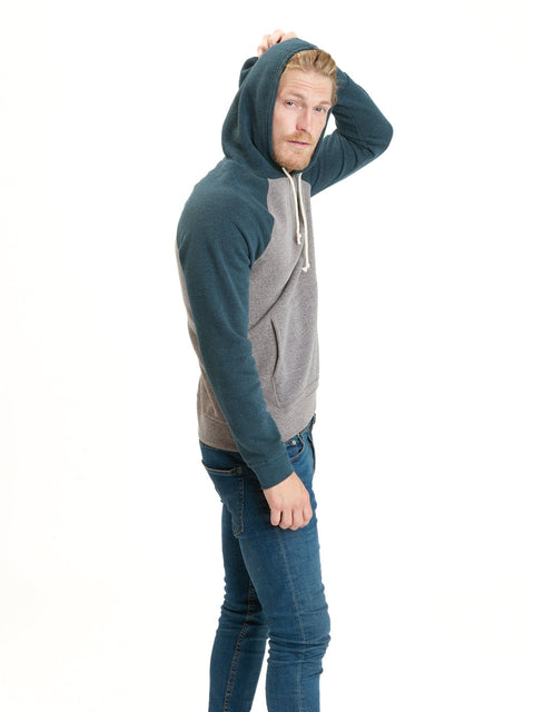 Colorblock Raglan Triblend Hoodie