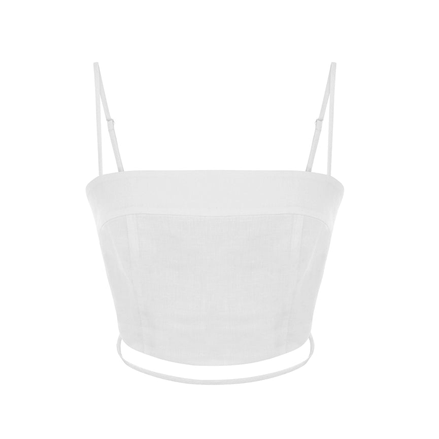 Come Rain or Shine Linen Blouse-Blouse-Dor Raw Luxury-S-White-Urbanheer