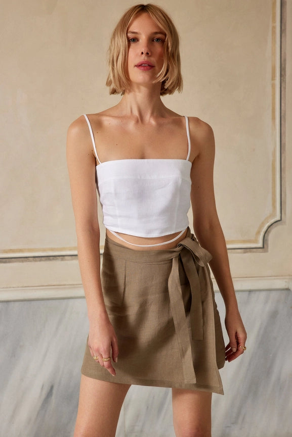 Come Rain or Shine Linen Blouse-Blouse-Dor Raw Luxury-S-White-Urbanheer