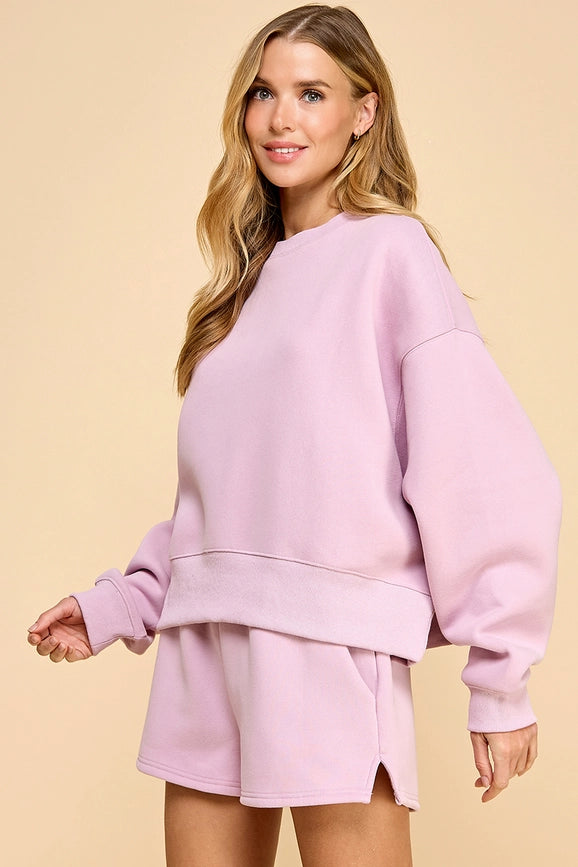 Comfort Dropped Shoulder Sweatshirt-Sweatshirt-TCEC-S-Baby Blue-Urbanheer