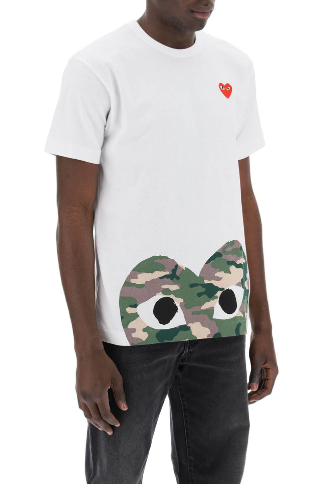 Comme des garcons play camouflage heart t-shirt-men > clothing > t-shirts and sweatshirts > t-shirts-Comme Des Garcons Play-s-White-Urbanheer