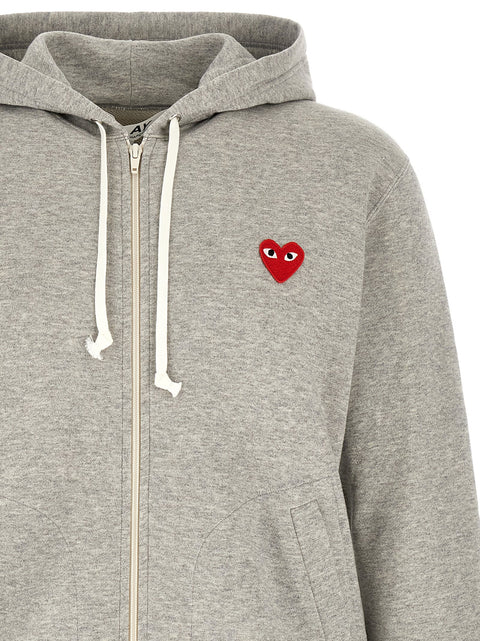 Comme Des Garçons Play Hoodie With Heart Patch