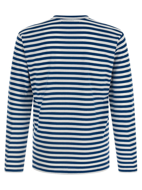Comme Des Garçons Play Logo Patch Stripes T-shirt